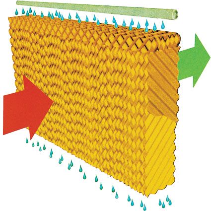 環(huán)?？照{(diào)的降溫效果可以達(dá)到4-10度，它是通過將大量冷風(fēng)送入室內(nèi)，達(dá)到降溫的效果。所以在降溫的同時(shí)，會將室內(nèi)悶熱帶有異味的氣體排出，達(dá)到通風(fēng)換氣的效果。而且環(huán)?？照{(diào)還可以根據(jù)不同車間情況，設(shè)計(jì)不同的廠房降溫通風(fēng)方案，既可以崗位送風(fēng)降溫，同時(shí)也可以為車間整體降溫。
