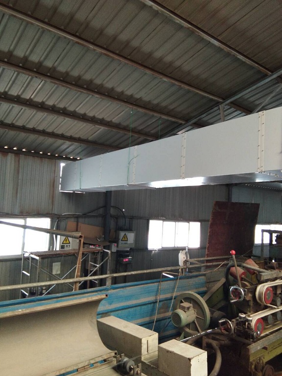 汽車內飾廠給車間管道送風降溫的方法