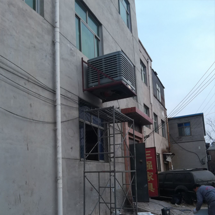 水簾水冷空調降溫系統 車間工廠蒸發式制冷冷氣機環保空調降溫系統的安裝方式和適用范圍：水簾水冷空調降溫系統 車間工廠蒸發式制冷冷氣機